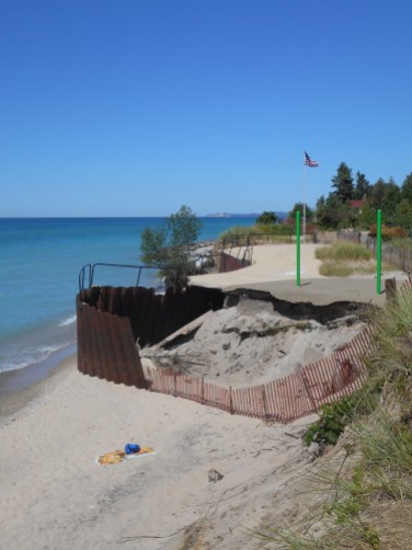 High Water Erosion Damage at Arcadia Beach